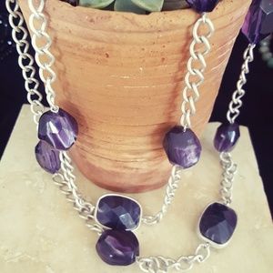 NWOT Anne Klein Silver Tone Beaded  Chain Necklace